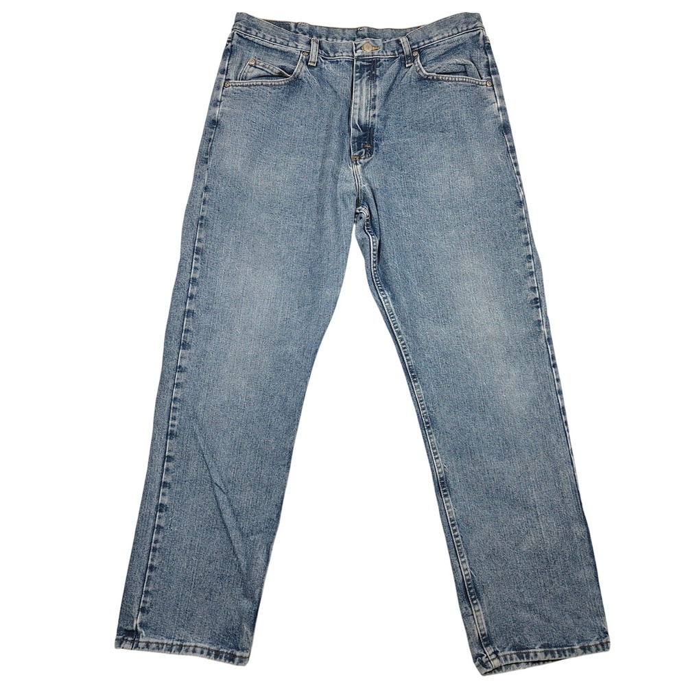 Wrangler Hero Jeans Men 36x32 Blue Relaxed Fit Straight Leg Cotton Denim 97601VR